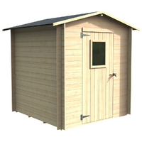 Alce Regis 198x198 - Abri de jardin en bois - Avec fen&ecirc;tre frontale - 198x198x216 cm