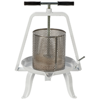 Enotecnica Pillan &ndash; Pressoir &agrave; vis pour fruits et l&eacute;gumes 9 L &ndash; Cage en acier inoxydable