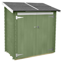 Alce Ambrogio 155x85 vert - Abri de jardin en bois - Toit à un versant - 155 x 85 x 165 cm
