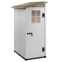 Garofalo Tuscany Evo 100 Terrace - Abri de jardin - Avec fen&ecirc;tre et porte &agrave; un battant - 82,5 x 122,5 x 201 cm