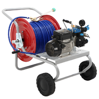 Kit motopompe &eacute;lectrique &agrave; pulv&eacute;risation avec chariot - Bertolini Pumps POLY 2025 H.P. RTE.1 - Pour produits chimiques et acides
