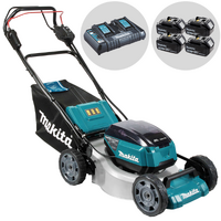 Makita DLM462Z - Tondeuse &agrave; gazon autotract&eacute;e &agrave; batterie - 4x18V/5Ah - Coupe 46 cm