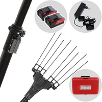 Zanon Murcielago X Lazer AL-300 - Peigne vibreur électrique 220/350 cm à batterie au lithium 2x 18V 10Ah - Perche télescopique en aluminium