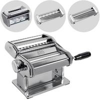 Marcato Atlas 150 Classic Set Multipast - Machine &agrave; p&acirc;tes manuelle en acier inox + 3 accessoires