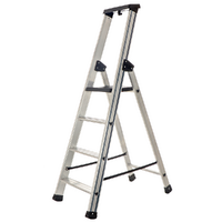 S.T.P. Issima, 4 marches, 1,51 m - &Eacute;chelle en aluminium avec tr&eacute;teau