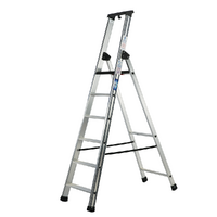 S.T.P. Issima, 6 marches, 1.97 m - &Eacute;chelle en aluminium avec tr&eacute;teau