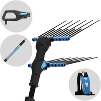 Campagnola Alice STAR 58 PLUS - Perche en carbone - 300 cm - Peigne vibreur &Eacute;lectrique - Batterie &agrave; dos incluse