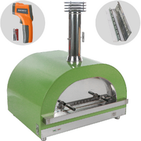 Clementi Gold - Four &agrave; bois pour pizza d'ext&eacute;rieur - Chambre de cuisson 80 x 60 - 4 pizzas - Vert