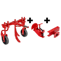 D&eacute;racineur &agrave; trois dents ET-3 avec attelage r&eacute;glable &agrave; double boulon et barre porte-outils &ndash; Pour motoculteurs de 6 &agrave; 10 CV