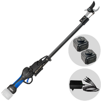VESCO X37AF - S&eacute;cateur &eacute;lectrique sur perche &agrave; batterie - 90 cm - 2 x 21.6 V 2.5 Ah - Diam&egrave;tre de coupe 37 mm