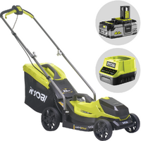 Ryobi OLM1833B - Tondeuse &agrave; gazon &agrave; batterie 18 V/4 Ah - Largeur de coupe 33 cm