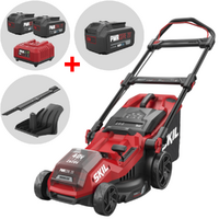 SKIL 0135 BA - Tondeuse &agrave; gazon &agrave; batterie 2x20V/4Ah + 1 batterie 20V 4Ah offerte - Largeur de coupe 38 cm