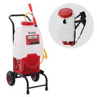 GeoTech SP 250 E - Pulvérisateur à batterie dorsal + chariot - 25 L