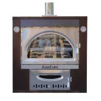 AgriEuro Maximus 100 Deluxe INC - Four &agrave; bois en acier encastrable - Cuivre &eacute;maill&eacute; - Inox