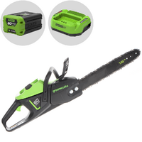 GreenWorks GD60CS40 - Tron&ccedil;onneuse &eacute;lectrique &agrave; batterie 60V 2Ah - Lame 41cm