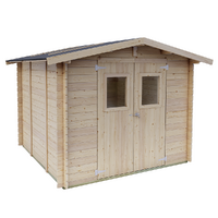 Alce Iris 249 x 249 cm – Abri de jardin en bois - Avec fenêtres et porte double battant – 249 x 249 x 207 cm