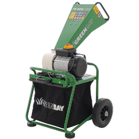 GreenBay GB-WERC 50 B - Broyeur de branches et v&eacute;g&eacute;taux &eacute;lectrique - Avec bac de ramassage