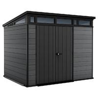 Keter Cortina 9x7 - Abri de jardin - Avec porte à double battant - 277 × 218 × 226 cm
