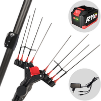 Castellari Vertigo Carbon L 18V - Peigne vibreur pour olives 240/330 cm à batterie lithium-ion 18 V 7.8 Ah - Perche télescopique en carbone