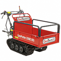 GeoTech Pro GeoPorter 330E B&S - Brouette motorisée avec benne extensible - 6 galets - 300 kg