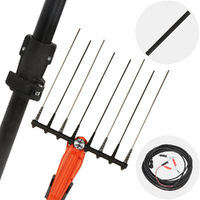 Bahco BCL54TP - Peigne vibreur électrique 230/380 cm à batterie de type automobile avec câble inclus - Perche télescopique en carbone + rallonge