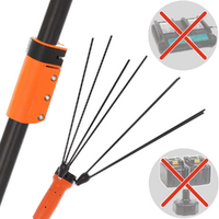 Jolly Italia V34 - Peigne vibreur &eacute;lectrique 220/315 cm &agrave; batterie - Perche fixe en aluminium - 2 in 1 - SANS BATTERIE NI CHARGEUR
