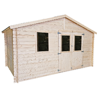 Alce Michelle 396x249 - Abri de jardin en bois - Avec fen&ecirc;tres - 396 x 249 x 236 cm