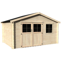 Décor et Jardin Boréal - Abri de jardin en bois - Avec fenêtres frontales - 398 × 248 × 244 cm