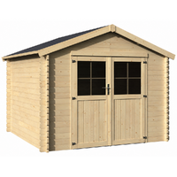 Décor et Jardin Valodeal - Abri de jardin en bois - Avec fenêtres frontales - 298 × 298 × 245 cm