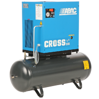 ABAC Cross 900 - Compresseur rotatif à vis triphasé silencieux - Moteur 10 CV - Cuve de 200 l