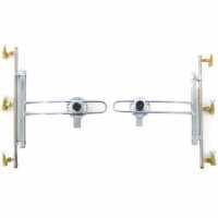 Couple de rampes inox de d&eacute;sherbage avec Jets papillon laiton 3+3 &eacute;quip&eacute; de supports INOX