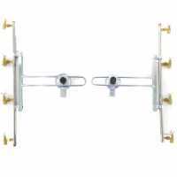 Couple de rampes inox de d&eacute;sherbage &agrave; Jets papillon laiton 4+4 &eacute;quip&eacute; de supports INOX