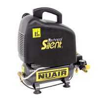 Nuair OM200/6 Sil Tech - Compresseur d'air &eacute;lectrique compact portatif - moteur 1 CV oilless - 6 L