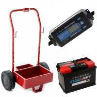Kit complet : chariot m&eacute;tallique + batterie 70 Ah + chargeur de batterie Awelco Automatic 20