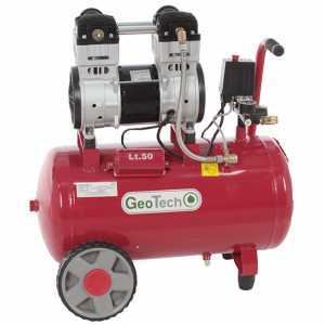 Compresseur &eacute;lectrique silencieux 50L oilless GeoTech S-AC 50-10-15C - moteur 1.5 HP