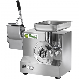 Hachoir &agrave; viande &eacute;lectrique FIMAR TC22AT - R&acirc;pe int&eacute;gr&eacute;e - Groupe de broyage amovible en acier inox - Monophas&eacute; - 230 V / 1.5 CV