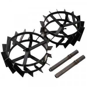 Accessoire paire de roues en fer professionnelles + paire de moyeux hexagonaux interne 27 mm