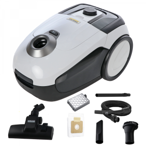 Karcher VC 2 ERP - Aspirateur traineau - avec sac de 2,8 L - Dot&eacute; de filtre HEPA - 700W