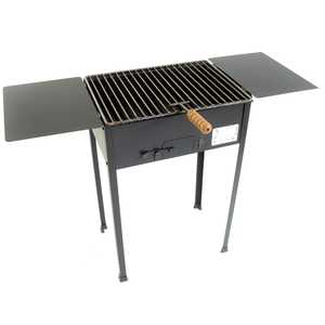 Barbecue &agrave; charbon et &agrave; bois en t&ocirc;les r&eacute;sistantes Cruccolini Campagnolo 50x38