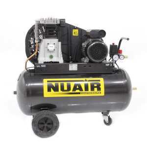 Compresseur &eacute;lectrique &agrave; courroie Nuair B3800B/100 CM3 moteur 3 HP - 100 L
