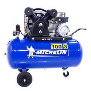Compresseur &eacute;lectrique &agrave; courroie Michelin VCX 1000 3 moteur 3 HP - 100 L
